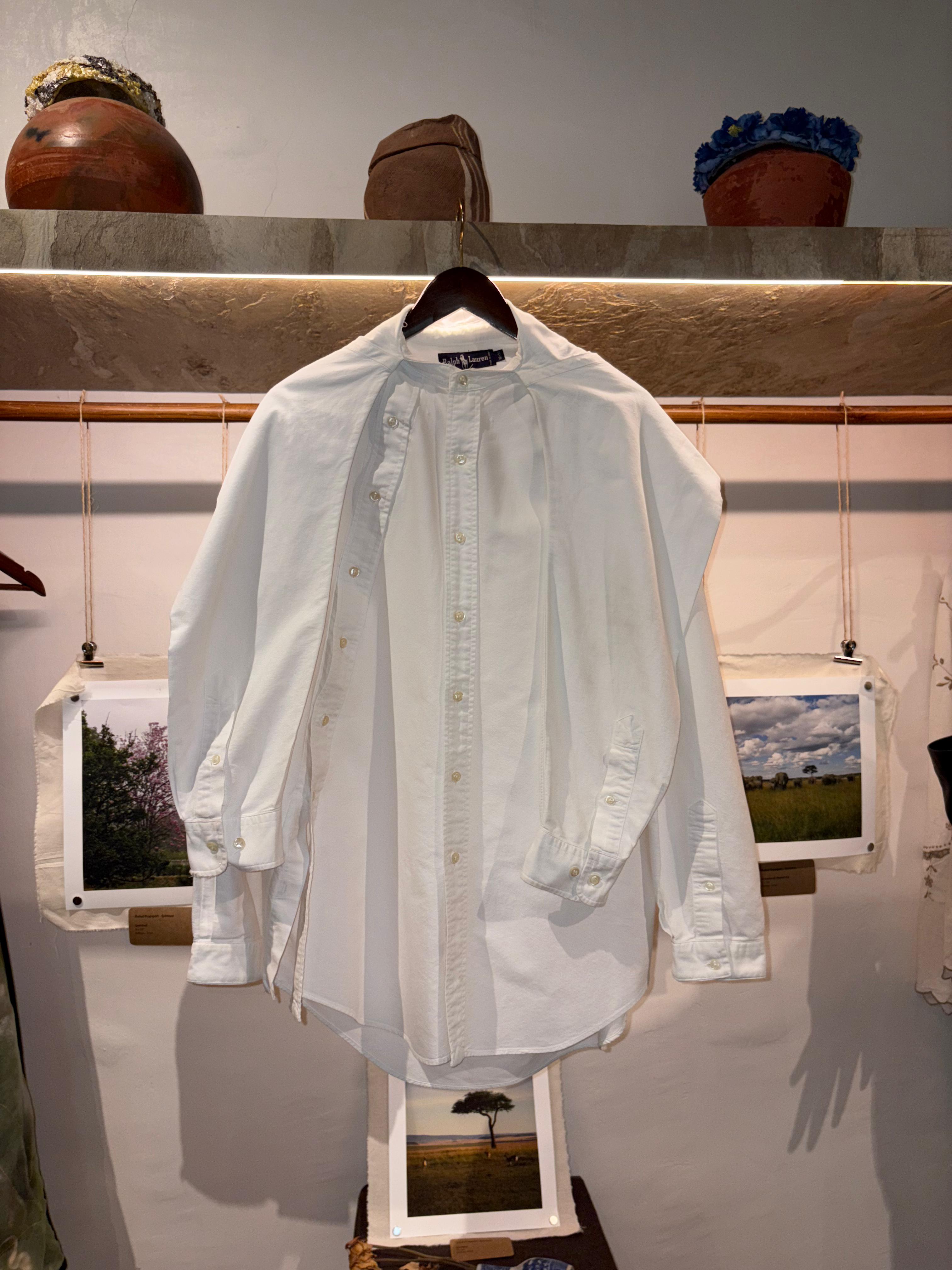 From The Mind - Ralph Lauren Upcycled Shirt With A Hood